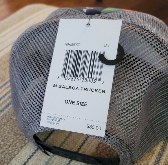 NWT Hurley Mens Balboa Navy Floral Trucker Hat - Picture 4 of 5